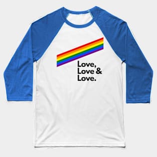 Rainbow pride love winds LGBTQ ally Baseball T-Shirt